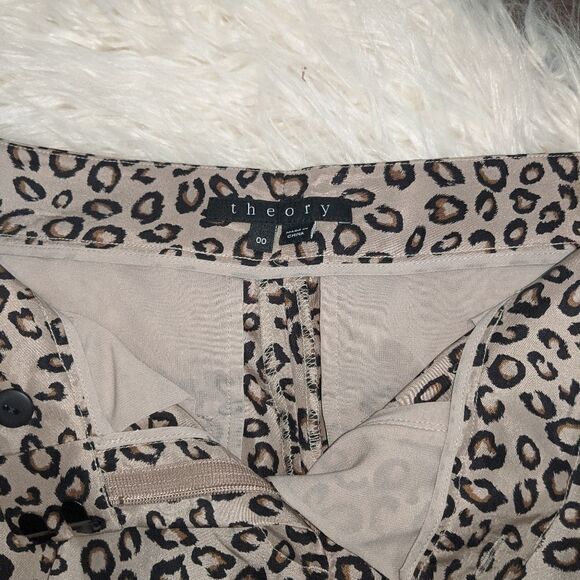 Theory Leopard Print Pants 🐆 size 00 - Picture 6 of 7